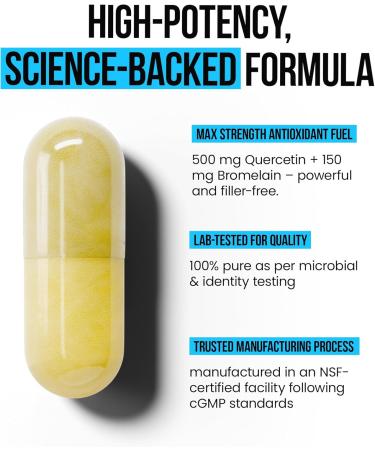 VitaRaw Lions Mane Mushroom Capsules + Zinc Quercetin with Bromelain Supplement - Buy Online on GoSupps.com