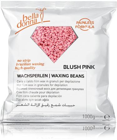 Bella Donna "Blush Pink" Wax Pearls for Stripless and Painless Hair Removal 1000g -Flexible and Creamy Formula Blush Pink 1 kg (Pack of 1) Beads