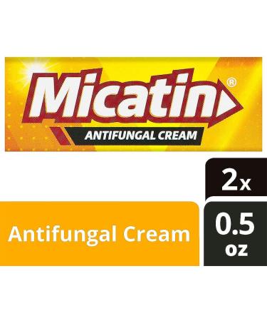 2pk Micatin Antifungal Cream with Miconazole Nitrate 2% - Treat Athlete's Foot, Jock Itch, Ringworm & Foot Fungus - 0.5 oz - Buy Online on GoSupps.com