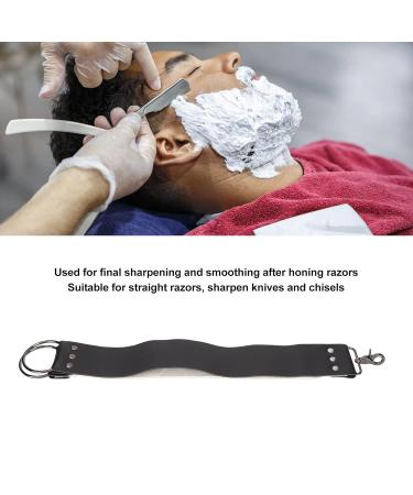 Premium Razor Leather String Strap - Elegant Black with Brass Anchor Hooks for Knife Sharpening - Buy Online on GoSupps.com