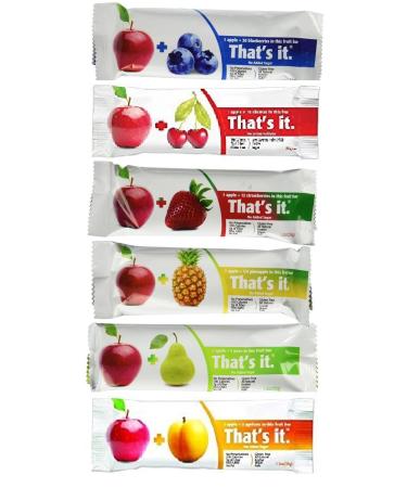 That's It Fruit Bars, 6 Flavors Variety Pack (Pack of 48) 6 Flavors Variety Pack of 48