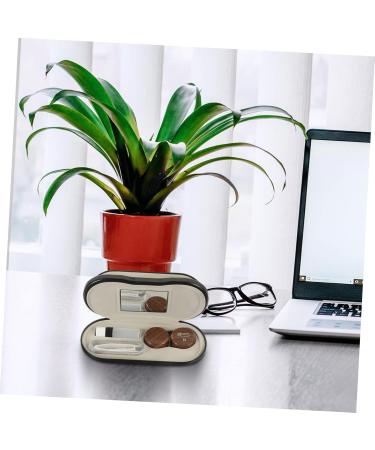 Buy Homsfou Double Purpose Glasses Case - Stylish Wood Grain Travel Case for Glasses & Contacts | Durable & Versatile - Buy Online on GoSupps.com