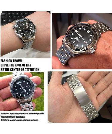 SKXMOD 316L Stainless Steel Bracelet for Omega Speedmaster 007 Seamaster 300 AT150 & Planet Ocean - 20mm Watch Strap - Buy Online on GoSupps.com