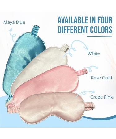 Le Luxe Silk Sleep Mask - 100% Real Natural Pure Silk Eye Cover - Anti Aging Skin Care - Ultra Soft & Light - Pink - Buy Online on GoSupps.com