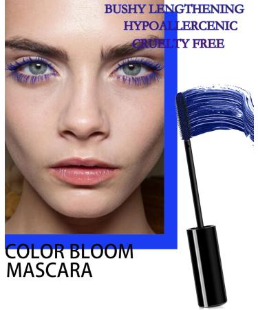 Blue Mascara Voluminous Waterproof Cat Eye Makeup Color Mascara for Eyelashes Best Volumizing Lengthening Curling Defining Washable Eye Lashes Party Stage Use Women Girl Valentine's Christmas Gift - Buy Online on GoSupps.com