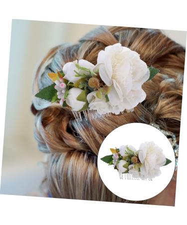 Housoutil Bridal Hair Accessories Hair Comb Hair Side Comb Hair Ornament Floral Hair Accessories Bridal Hair Clip Bridal Headpiece Women Headdress Tiara Flowers Wedding Bride Silk Flower - Buy Online on GoSupps.com
