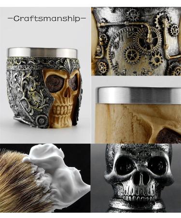 Skull-Head Shaving Brush Set | Stylish Dead Head Razor Brush | Best Gifts for Men - Buy Online on GoSupps.com