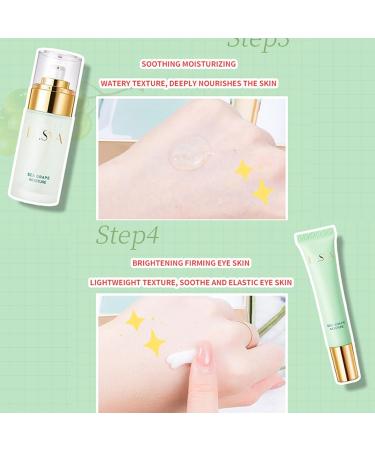 Sea Grape Skincare Set | 6-In-1 Facial Cleanser Toner Serum & More | Perfect Moisturizing Gift for Women - Buy Online on GoSupps.com