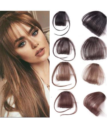 Thin Neat Air Pony 100% Human Hair Clip-in Hairpiece with Bangs Dark Brown - Buy Online on GoSupps.com