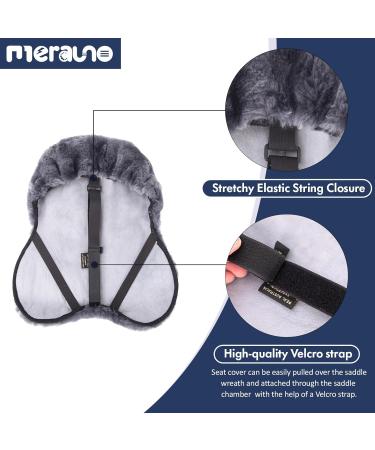 Merauno Sheepskin Horse Saddle Seat Saver Lambskin Horse English Saddle Seat Cover - Buy Online on GoSupps.com