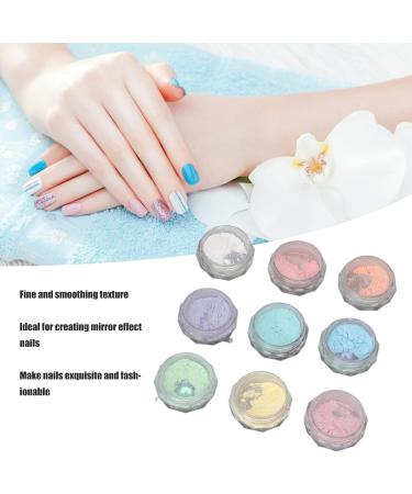 Mirror Effect Manicure Powder Double Ended 9 Colors Nail Art Glitter Powder Individual Boxed Applicator for Nail Salon - Buy Online on GoSupps.com
