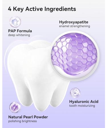 bixdo Pap Teeth Whitening Toothpaste Hydroxyapatite Enamel Repair for Sensitive Teeth & Gums Fluoride-Free 28 Days Brightening Flower Mint 2.6oz (Pack of 4) - Buy Online on GoSupps.com