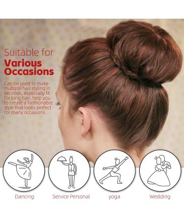 Aivwis 6 Pcs Small Hair Bun Maker Set for Kids | DIY Hair Styles Magic Twist Styling Accessories | Includes 20 Bobby Pins - Brown - Buy Online on GoSupps.com