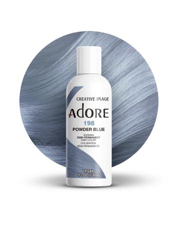 Adore Shining Semi Permanent Hair Color 118ml (Powder Blue (198)) Powder Blue (198) 118 ml (1 pack)