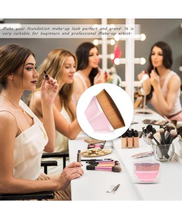 2 Pieces Ideal for Professional Face Base Brush Kabuki Foundation Brush with Box Brush Base Professional Kabuki Brush Liquid Makeup Brush (Pink) - Buy Online on GoSupps.com