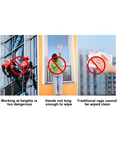 Magnetic Window Washer Double Sided Glass Cleaner Two-Sided Magnet Window Glass Washer with Retractable Rod for Kitchen Glass Welts Light Green - Buy Online on GoSupps.com