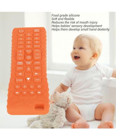 Bright Color Baby Remote Control Bite Ring Toy - Silicone Gum Massage Teether (Orange) - Safe for Home Use - Buy Online on GoSupps.com