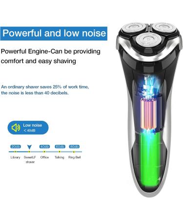 SweetLF Electric Razor for Men- New (Plus 3 Blades) IPX7 Waterproof Wet and Dry Use 120 Running Time Rechargeable Mens Electric Razor 2 Years Warranty (Black) Bright Black - Buy Online on GoSupps.com