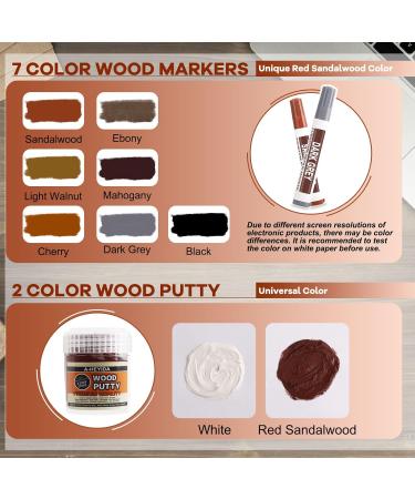 Premium Furniture Repair Kit - 7 Color Wood Markers & Putty for Stains & Scratches | International Shipping Available - Buy Online on GoSupps.com