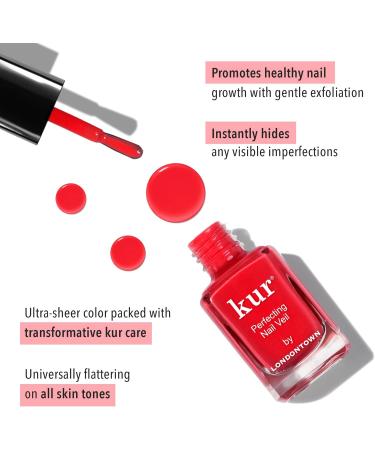 Londontown Kur Perfecting Nail Veil N.8 Poppy Red 12ml - trattamento unghie color rosso - Buy Online on GoSupps.com