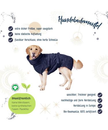 Lills Dog Bumper | 100% Organic Cotton | Night Blue (3XS: 35 cm Back Length) | Eco-Friendly Pet Accessory - Buy Online on GoSupps.com