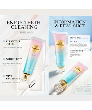 Niacinamide Whitening Toothpaste Teeth Whitening Remove Stains Enamel Protection and Fresh Breath Improves Gum Health Intensive Brightening with Gentle Mint for Daily Deep Cleaning Care (2PCS) - Buy Online on GoSupps.com