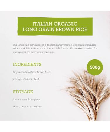 Mr Organic Indian Organic Indica Brown Rice 500g - Premium Quality Brown Rice - Buy Online on GoSupps.com