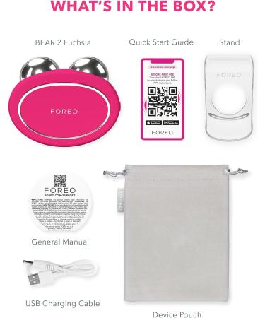 FOREO Bear 2 Advanced Lifting & Toning Microcurrent Facial Device Anti Aging Face Sculpting Tool Instant Face Lift Firm & Contour Non-Invasive Skin Care Tools Fuchsia - Buy Online on GoSupps.com