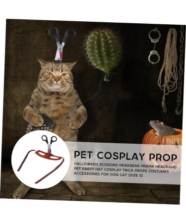 Mipcase 2-Pack Pet Halloween Costume Headgear | Fake Bloody Knife & Scissors | Perfect for Halloween Parties - Buy Online on GoSupps.com