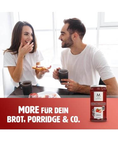 MORE NUTRITION Moremelade - 4 x 240g Strawberry Light Fruit Spread | Delicious Low-Calorie Jam for Healthy Spreads - Buy Online on GoSupps.com