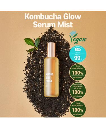 Elishacoy | Kombucha Glow Serum Mist 100 ml / 3.38 fl oz Fermented Kombucha + Peptide Glow Face Mist, Vegan Hydrating & Radiance Spray for All Skin Types/Best Moisturizer for Sensitive and Dry - Buy Online on GoSupps.com