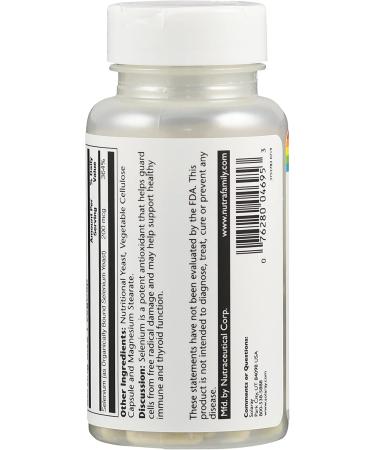 Solaray Selenium 200mcg High Potency - 100 Count - Buy Online on GoSupps.com