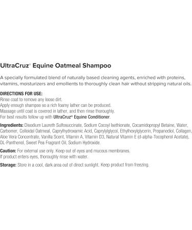 UltraCruz Shampooing quin l'avoine pour chevaux 32 onces - Buy Online on GoSupps.com