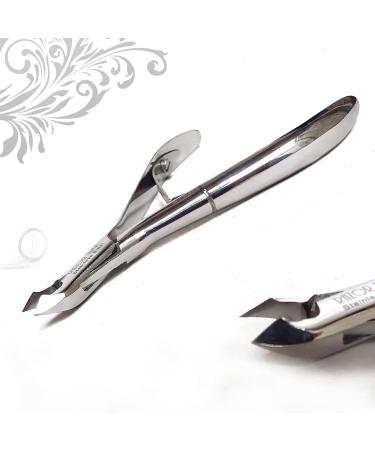 Professional Cuticle Nippers Cuticle Cutters Remover Nail Scissors Nail Care Tool Manicure & Pedicure (RE5008 Plain Handle with Round Box Joint) - Buy Online on GoSupps.com