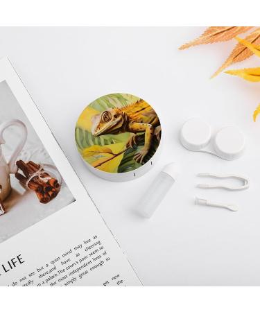 Yellow Lizard Contact Lens Travel Kit - Portable Cute Box with Mirror for Daily Outdoor Use - Buy Online on GoSupps.com
