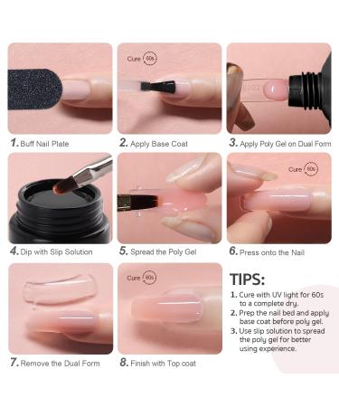 GAOY Poly Gel 60g Natural Nude Builder Gel - Nail Extension Gel for Salon-Quality Nail Art at Home - Buy Online on GoSupps.com