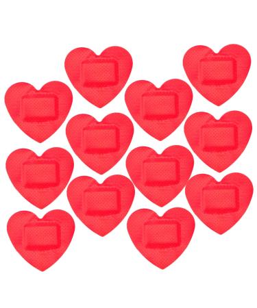 FRCOLOR 24pcs Heart Shaped Adhesive Patches Heart-Shaped Patches Small Bandages Household Stickers Small Adhesive Bandages Heart-Shaped Bandages Bandages