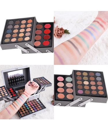 UNIFULL 132 Color All-In-One Professional Makeup Kit for Women - Full Set with Eyeshadow, Lipstick, Concealer, Lip Gloss, Eyeliner, Mascara, Makeup Brushes - Perfect Gift for Women & Girls (006N2-Silver) - Buy Online on GoSupps.com