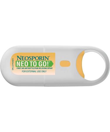 Neosporin + Pain Relief Neo To Go! Antiseptic Spray 0.26 fl oz - Fast First Aid Solution - Buy Online on GoSupps.com