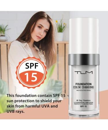 TLM Flawless Colour Changing Warm Skin Tone Foundation SPF 30ML - Long Lasting Makeup - Waterproof Liquid Foundation for Face - Moisturizing & Poreless Formula - 30 ml (Pack of 1) - Buy Online on GoSupps.com