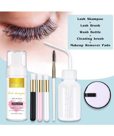 100ml Eyelash Extension Cleanser - Gentle Lash Mousse Shampoo for Natural & Extension Lashes - Professional Grade Makeup Remover - Buy Online on GoSupps.com