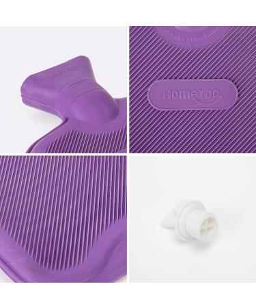 2L HomeTop Premium Classic Rubber Hot/Cold Water Bottle w/ Cute Stuffed Animal Cover - Light Purple - 67.63 fl oz - Buy Online on GoSupps.com