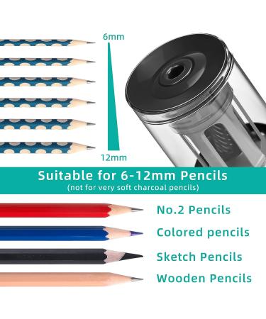 Electric Pencil Sharpener  Super Sharp Pencil Sharpener for Colored Pencils  Auto Stop  Fast Sharpen Pencil Sharpener Plug in for 6-12mm No.2/Colored/Sketch Pencils  Suit for School  Office (Black) - Buy Online on GoSupps.com