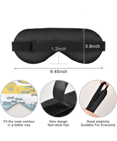Haskirky Light Blocking Breathable Eye Mask for Adults - Ideal for Travel, Yoga, Meditation, and Deep Sleep - Adjustable and Comfortable - Dolphin Fish Cora Design - Buy Online on GoSupps.com