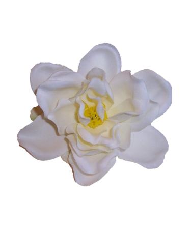 Silk Flower Hair Clip/Pin Brooch Small Gardenia White