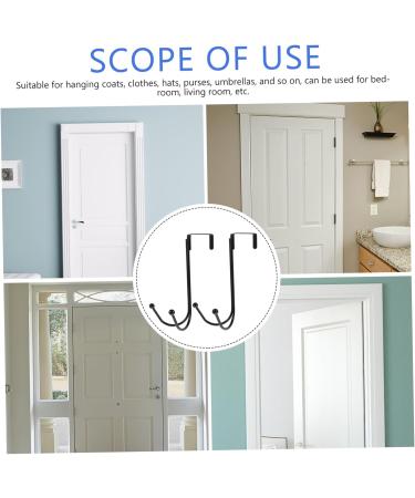 Levemolo 2pcs Hangers Hook Wreath Hanger Hat Hanger Door Hanger Door Towel Hanger Key Case Cupboard 17.00X9.00X8.00CM Black - Buy Online on GoSupps.com