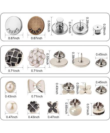 Assorted Instant Buttons Set for Jeans, Shirts, Sweaters - 18-Piece Pack - Buy Online on GoSupps.com