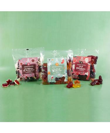  naschlabor Set of 3 Christmas Juice Bears 450g | Christmas Kit with Rubber Bears | 3 Delicious Varieties of Fruit Candy to Taste or Gift | Perfect for the Christmas Period - Buy Online on GoSupps.com