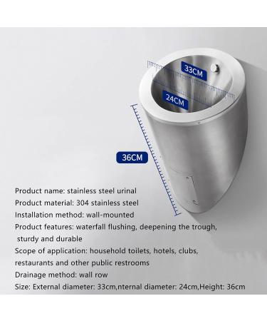 Universal Washout Urinal Bathroom Toilet Touchless Automatic Sensor Urinal Wall Mounted Sensor Toilet Flush Kit Stainless Steel Urinal Funnel Toilet Accessory for Home (A) - Buy Online on GoSupps.com