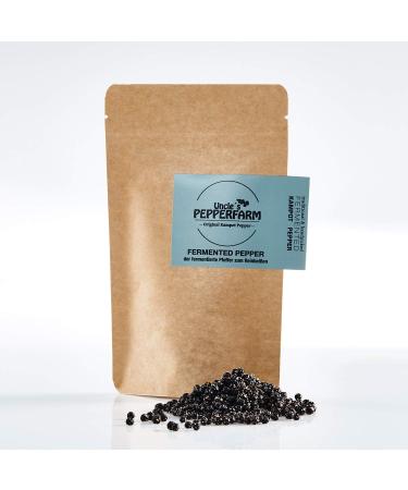 Uncle's Pepperfarm Fermentierter Kampot Pfeffer - Ganze Pfefferk rner eingelegt in Meersalz - Aromaschutzbeutel 50 g